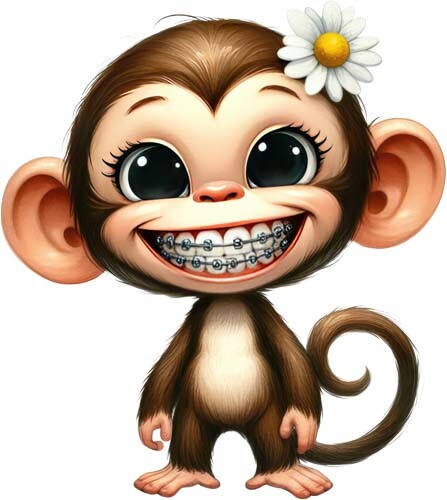 Colour funny monkey - colour,