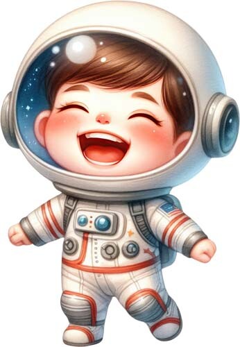 Colourful astronaut baby - colourful,