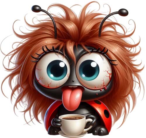 Colourful funny ladybird - funny, wall