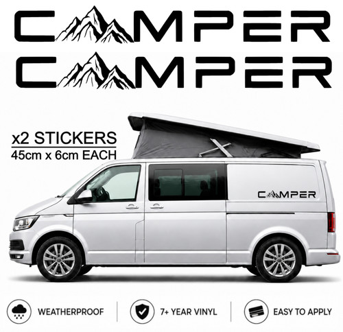 Camper van stickers pair - camper,