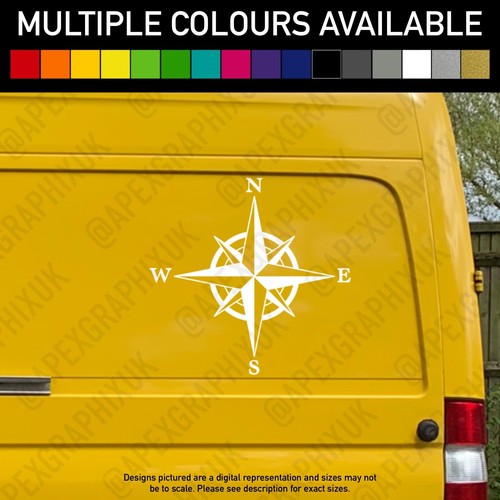 Vanlife 210mm compass decal - vanlife,
