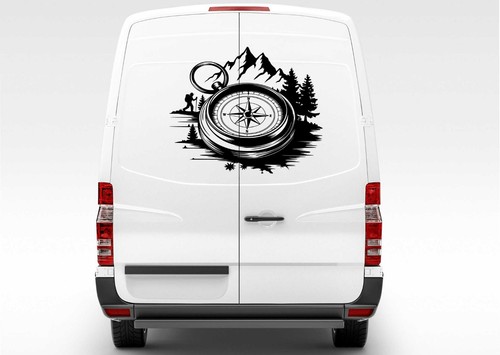 Car stickers mountains compass - mountains,