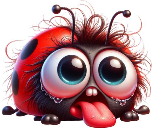 Colourful funny ladybird wall - funny,