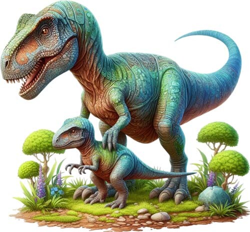 Colour dinosaur plants - colour,