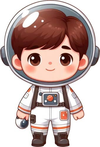 Colourful astronaut baby wall - colourful,