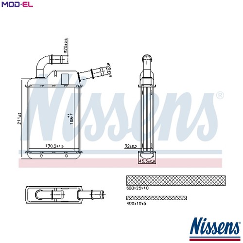 Heat exchanger interior - heat,