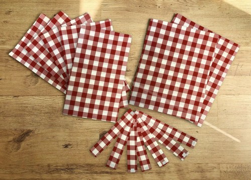 Red white checked gingham - checked,