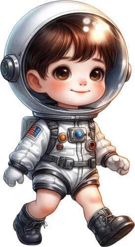 Colourful astronaut baby - colourful,