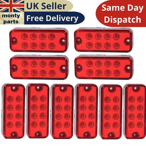 12v leds flat base - 8, red