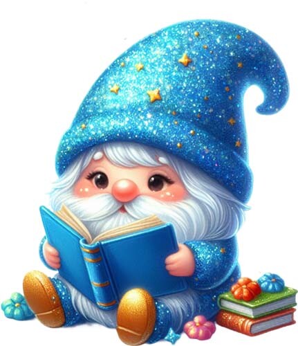 Colourful magic blue - blue, gnome