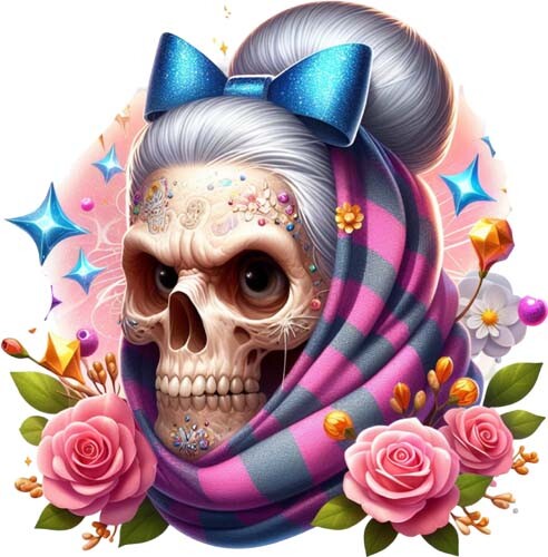 Halloween grandma skeleton - halloween,