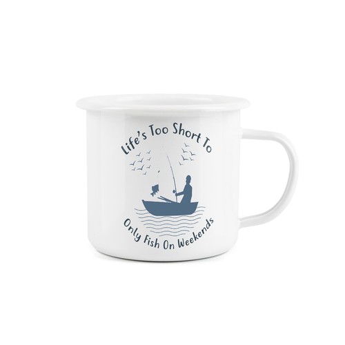 Enamel fishing mug - mug,
