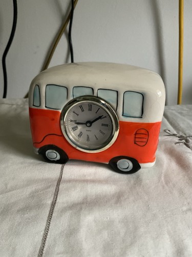 Campervan clock ornament - w, clock,