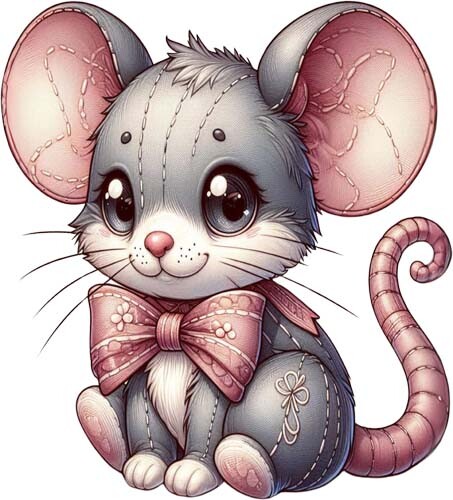 Colour stuffed baby mouse wall - stuffed,