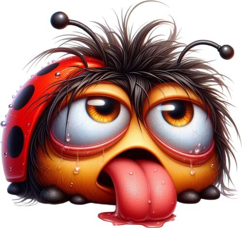 Colourful funny ladybird wall - funny,