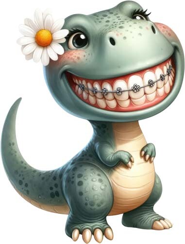Colour funny dinosaur brace - dinosaur,